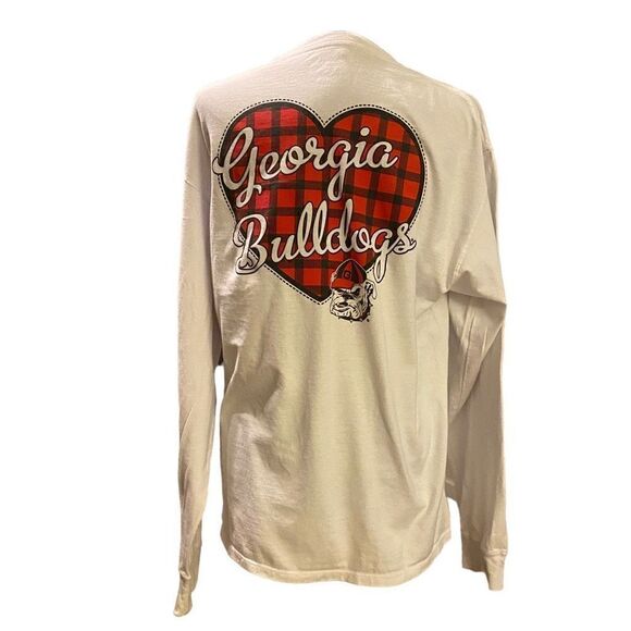 Champion White Long Sleeve University of Georgia UGA T-Shirt Size Large - Picture 4 of 12